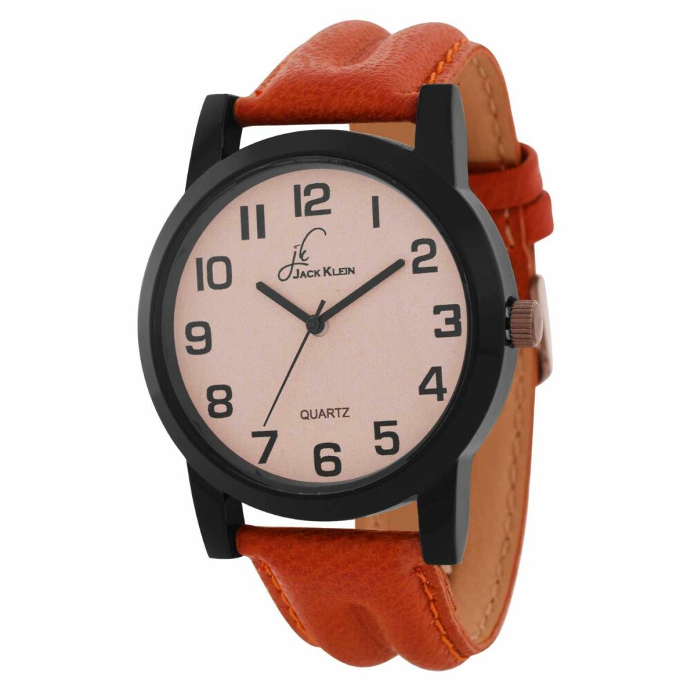 Men's Analog Jack Klein Synthetic Leather Watch