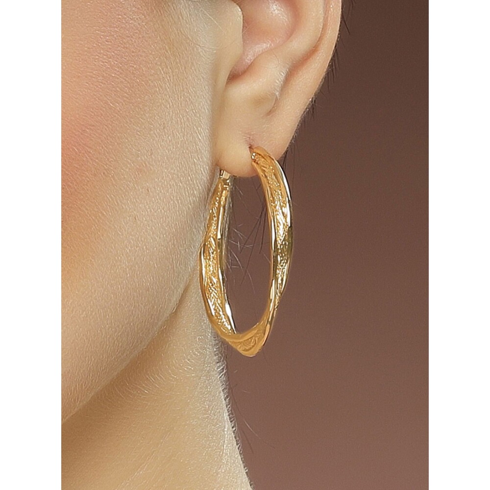 Tone Hoop Earring