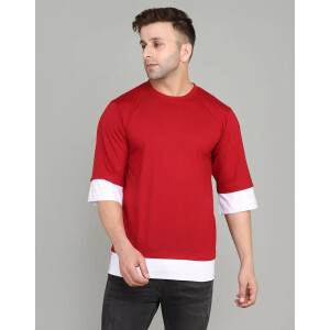 Oversized Solid Round Neck T-Shirt