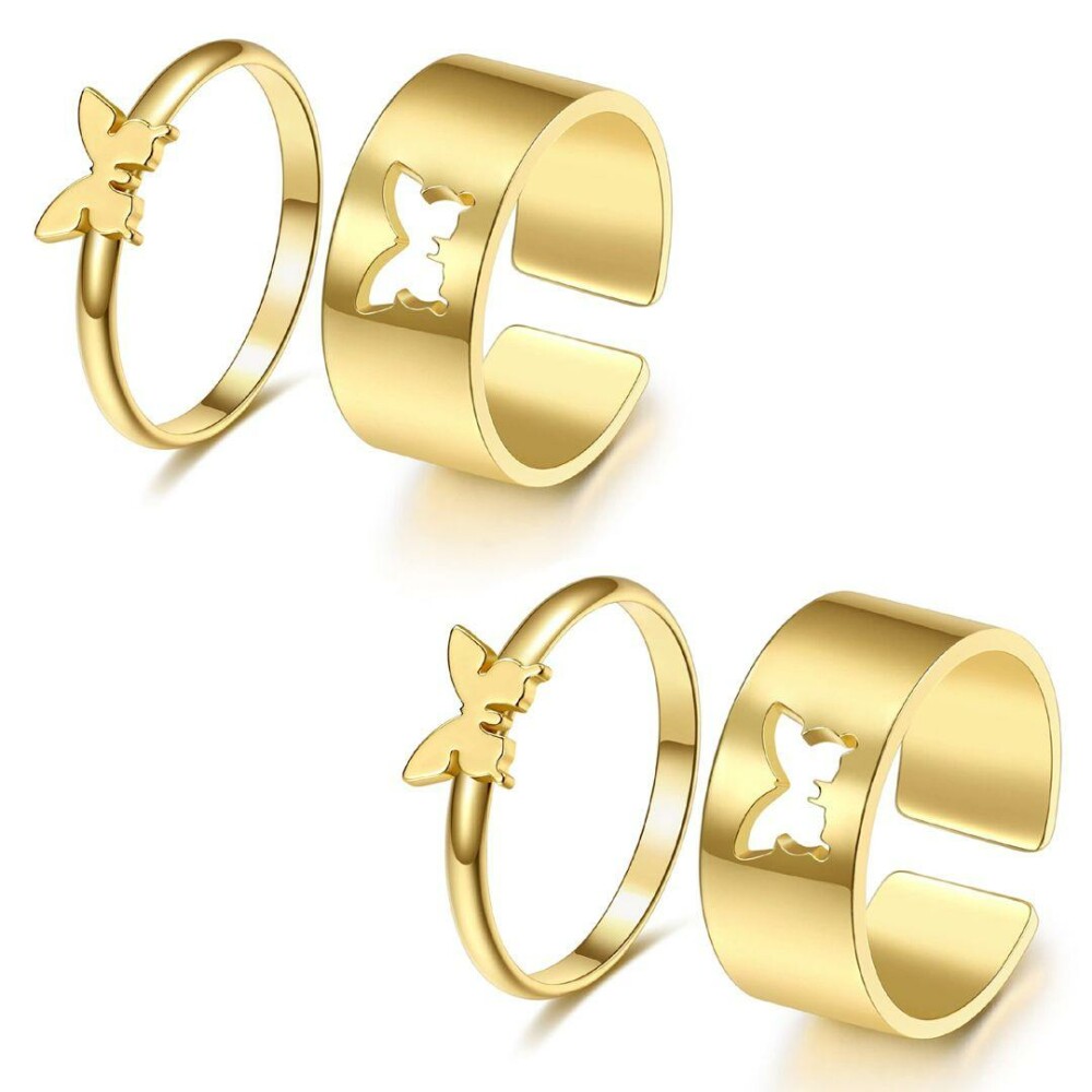 Butterfly Couple Rings