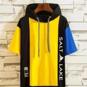 Pocket Style Hooded Neck Mens T-Shirt