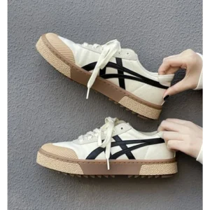 Trendy Asics Trail Court Brown Black Shoes for Men (SW4782)