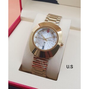 Premium Men's Rado Watch Stainless Steel White Diamond (SG-221)