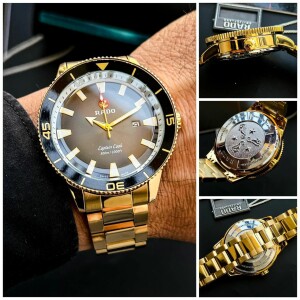 Rado Watch Stainless Gold Date Working Watch For Men (SG-52)