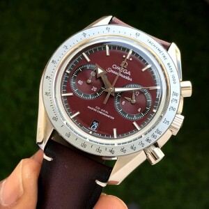 Omega Watch Brown Edition Chronograph Leather Watch (SG-175)