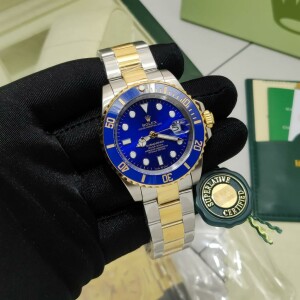 Trending Men Rolex Tuton Blue Watch With Stainless Steel strap (SG-269)