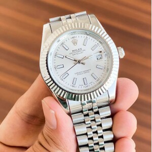 Trending Men Rolex Watch with Stainless Steel Silver Strap (SG-266)