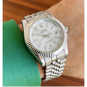 Luxurious Date Edition Stainless Steel Rolex Watch (SG-267)