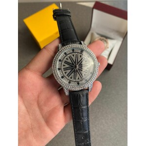 Luxurious Diamond Spinner Leather Watch (SG-905)