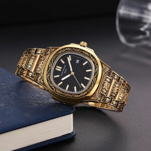 Patek Philippe Watch Gold Black For Men (SG-351)