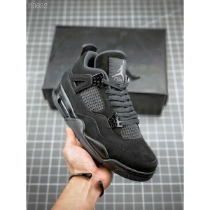 Stylish Nike Jordan Retro 4 Black Cat Shoes For Men (SW5769)