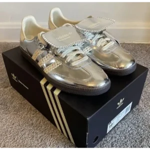 Premium Adidas Samba X Wales Bonner Silver Shoes For Men (SW5715)