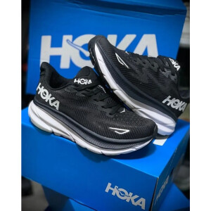 Imported Hoka One One Clifton 9 Black Shoes For Men (SW5907)