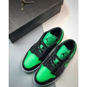 Premium Nike Air Jordan 1 Low Black Lucky Green Shoes For Men (SW5684)