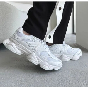 Classy New Balance Unisex 9060 Abzorb White Sneakers For Men (SHUB271)