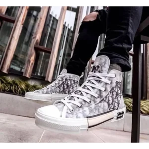 Classy Dior B23 White High Top Sneakers For Men (SHUB268)