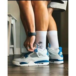 Stylish Nike Air Jordan 4 Retro Sp Blue Sapphire Shoes For Men (LL580)