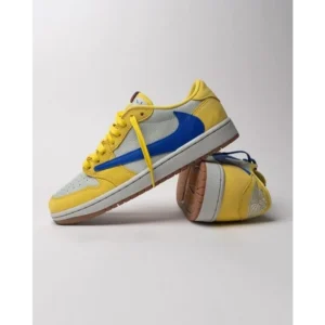 Stylish Travis Scott X Air Jordan 1 Low Canary Shoes For Men (SW5761)