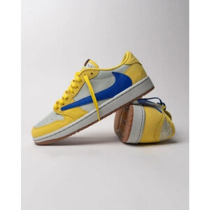 Stylish Travis Scott X Air Jordan 1 Low Canary Shoes For Men (SW5761)