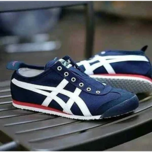 Classy Onitsuka Tiger Slipon Navy Blue White Shoes For Men (SHI162)