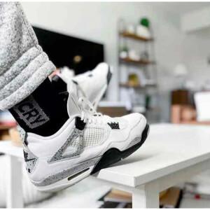 Classy Jordan Retro 4 White Cement Shoes For Men (SHI241)