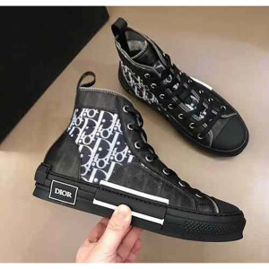 Premium Dior B23 Black High Top Sneakers For Men (SHI472)