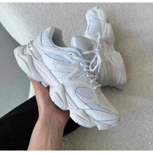 Premium New Balances Unisex 9060 Abzorb White Sneakers For Men (SHI475)