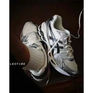 Premium Asics Gel Kayano 14 White Midnight Cream Silver Shoes For Men (SHI476)