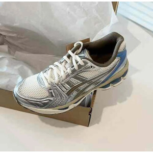 Premium Asics Gel Kayano 14 Cream Pepper Silver Blue Shoes For Men (SHI479)