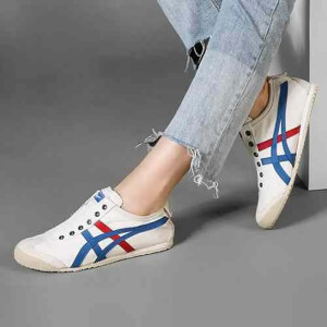 Premium Onitsuka Tiger Slip On White Blue Shoes For Men (SHI499)