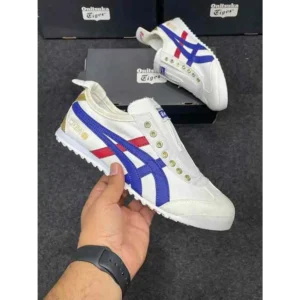Premium Onitsuka Tiger Slip On White Blue Shoes For Men (SHI525)