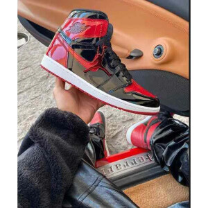 Premium Nike Air Jordan Retro 1 Patent Bred With Keychain Shoes For Men (SNC577)