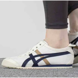 Stylish Onitsuka Tiger Paraty Slip On Cream Peacoat Shoes For Men (SP224)
