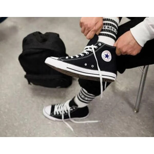 Premium Converse All Star Long Black Shoes For Men (FST1105)