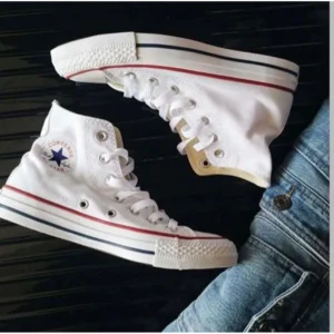 Premium Converse All Star Long White Shoes For Men (FST1106)
