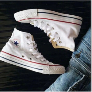 Premium Converse All Star Long White Shoes For Men (FST1106)