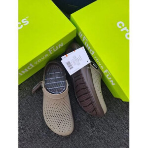 Premium Crocs Lite Ride Brown Mocha Clogs For Men (FST1116)