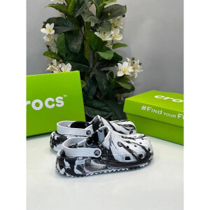 Premium Crocs Classic Clogs White Black For Men (FST1128)