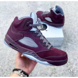 Premium Air Jordan Retro 5 Burgundy Shoes For Men (FST1173)