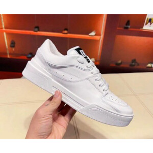 Premium Dolce & Gabbana New Roma Top Low Triple White Shoes For Men (FST1193)