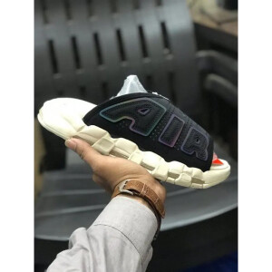 Premium Nike Air Uptempo Slide Cream Multi Black For Men (FST1180)