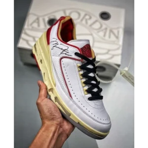 Premium Air Jordan Retro 2 Low Chicago White Red Shoes For Men (FST1197)