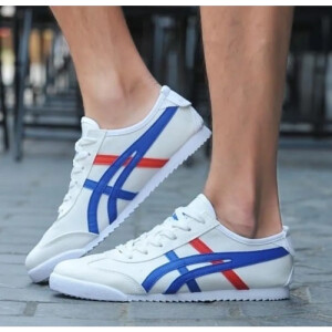 Trendy Onitsuka Tiger Mexico 66 White Blue Shoes For Men (SW6259)