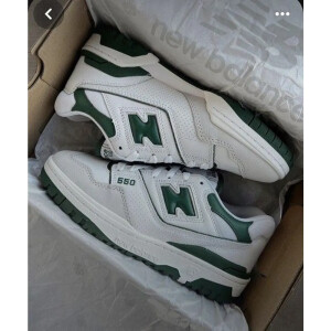 Stylish New Balance 550 White Green Shoes For Men (S1H09)