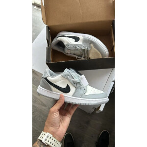 Stylish Nike Air Jordan Retro 1 Low Wolf Grey Shoes For Men (S1H33)