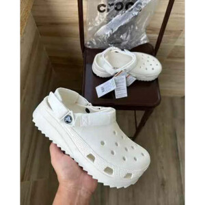 Premium Crocs Classic Hiker White Clogs For Men (BME104)