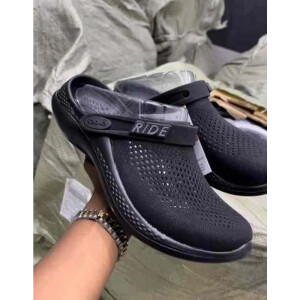 Premium Crocs Lite Ride 360 Full Black Clogs For Men (BME115)