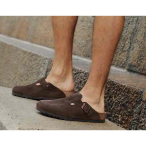 Stylish Brown Suede Birkenstock Boston Shoes For Men (BME204)