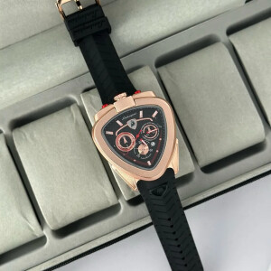 Lamborghini Watch Rose Gold Black For Men (SCO1346)
