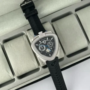 Lamborghini Watch Silver Black For Men (SCO1347)